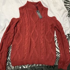 Revamped Knit Sweater with Turtle-neck. Brand new. Never worn. Still with tags.